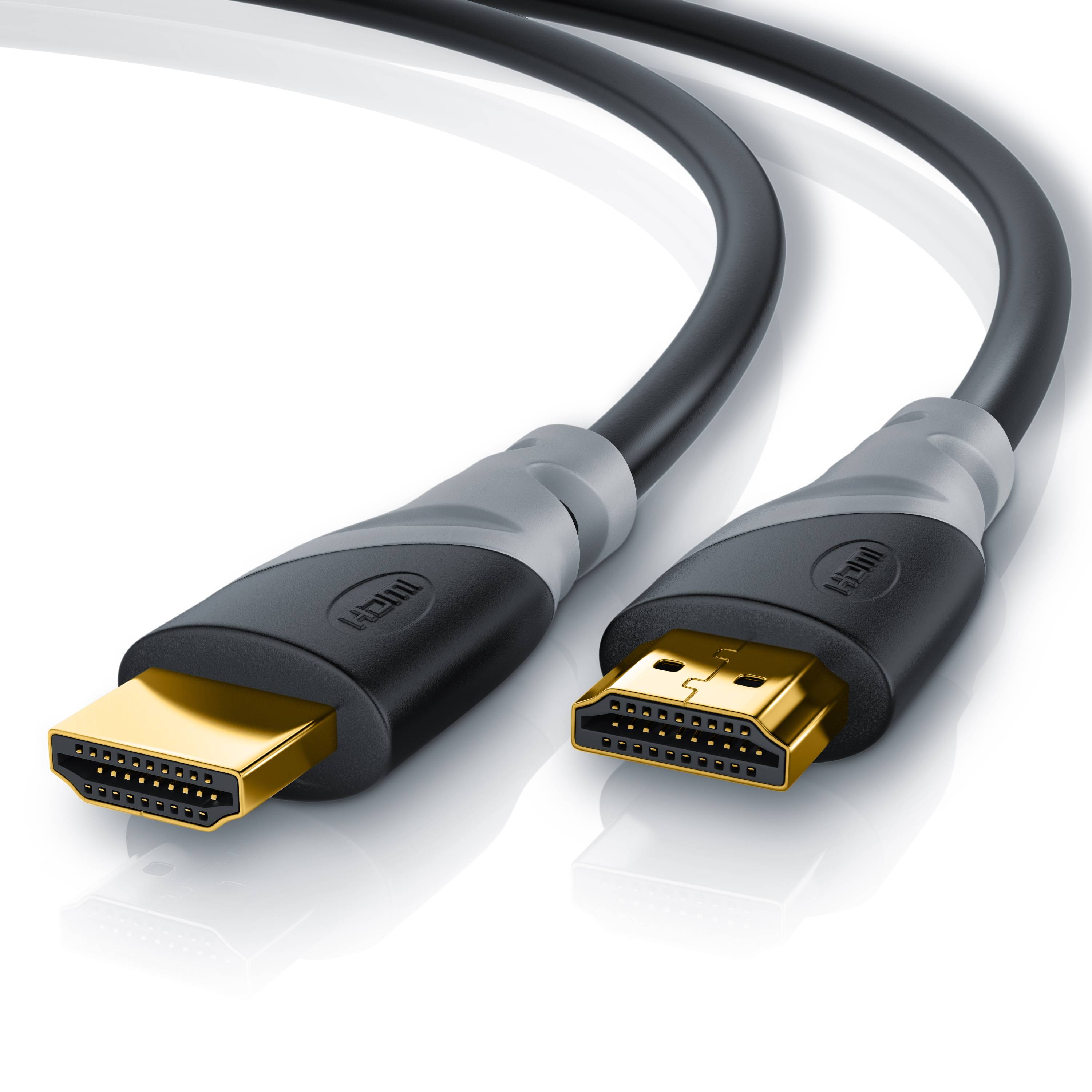 CSL HDMI-Kabel 2.0b, 4K UHD, Full HD, 3D, 3-fach geschirmt, High Speed mit Ethernet, HDMI Typ A - 12,5m-0