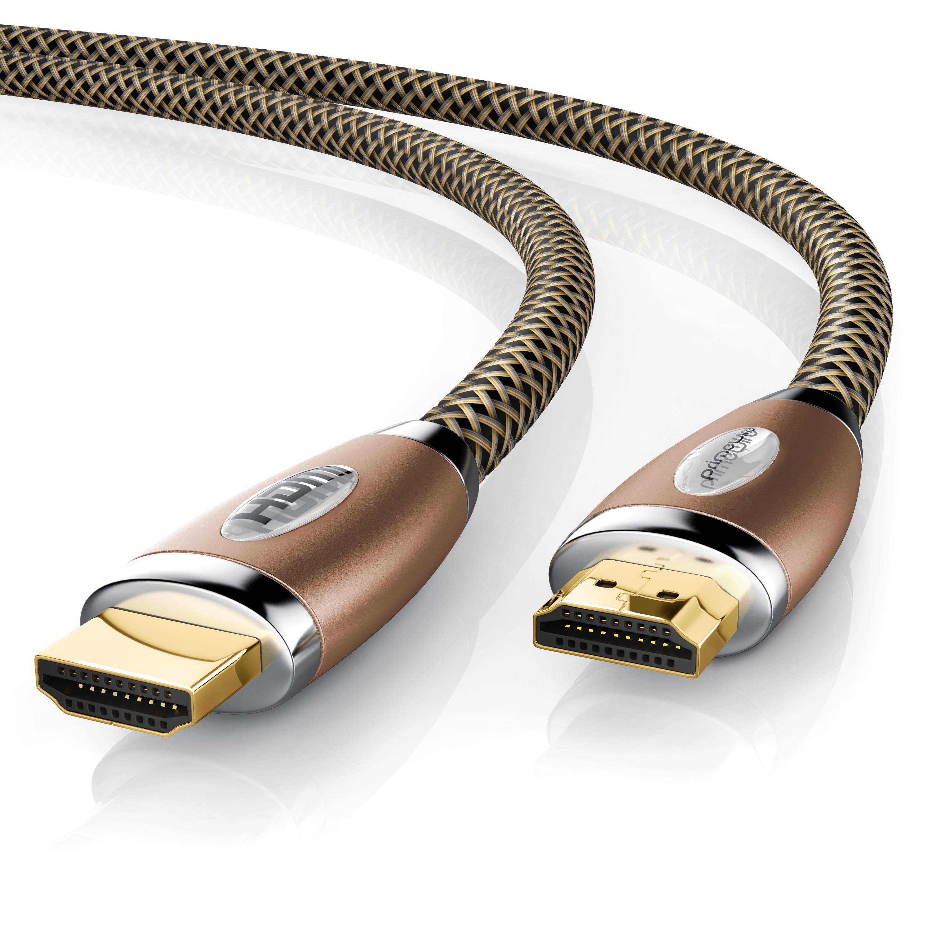 Primewire 8k HDMI-Kabel 2.1, 4k Ultra HD 2160p, 3D, Nylonummantelung, Vollmetall Stecker, HDMI Typ A - 10m-0