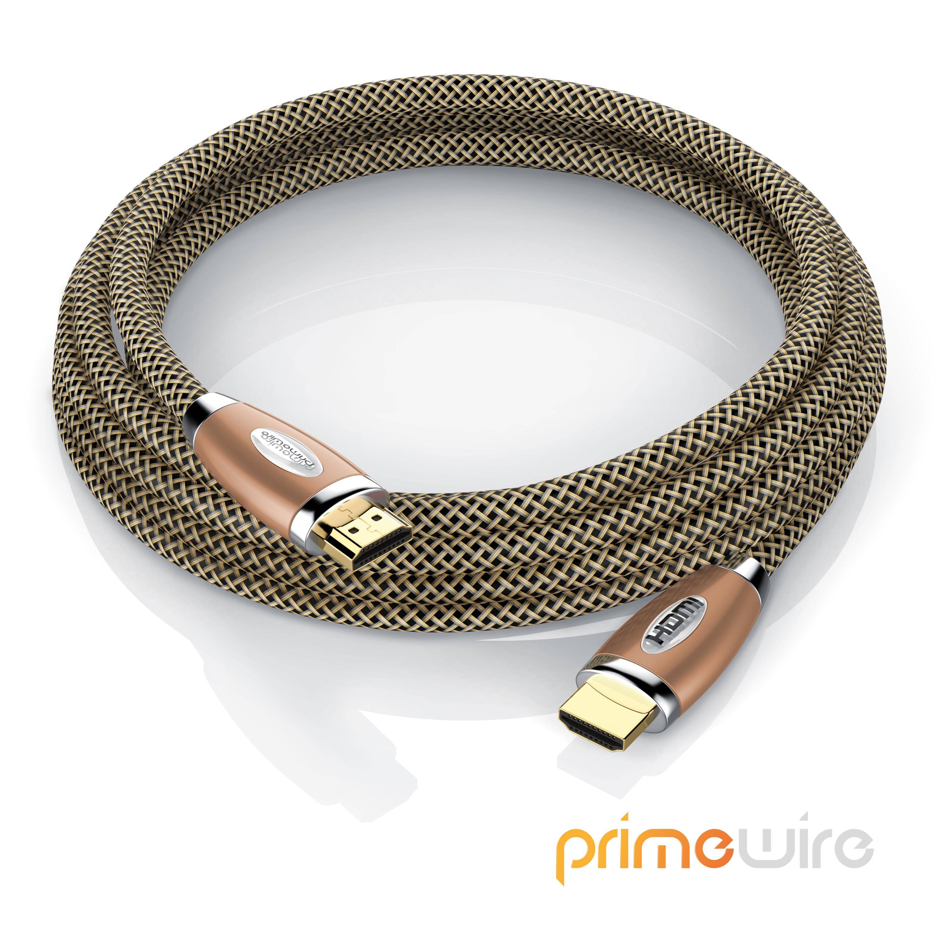 Primewire 8k HDMI-Kabel 2.1, 4k Ultra HD 2160p, 3D, Nylonummantelung, Vollmetall Stecker, HDMI Typ A - 10m-1