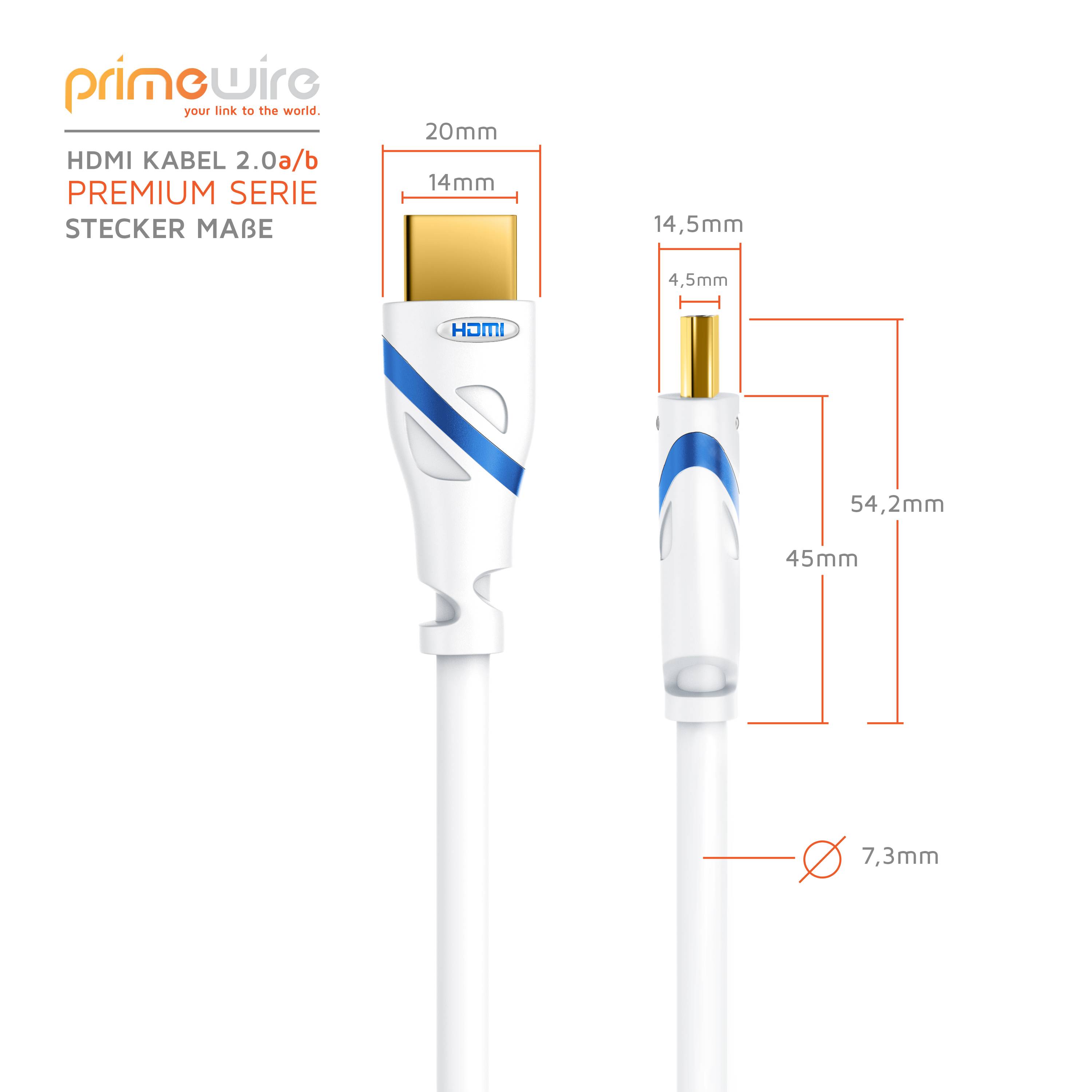 Primewire 8k HDMI-Kabel 2.1, Ultra HD Highspeed 4K 60Hz, Full HD, 3D, ARC, 18 GBit/s, HDMI Typ A - 3m-1