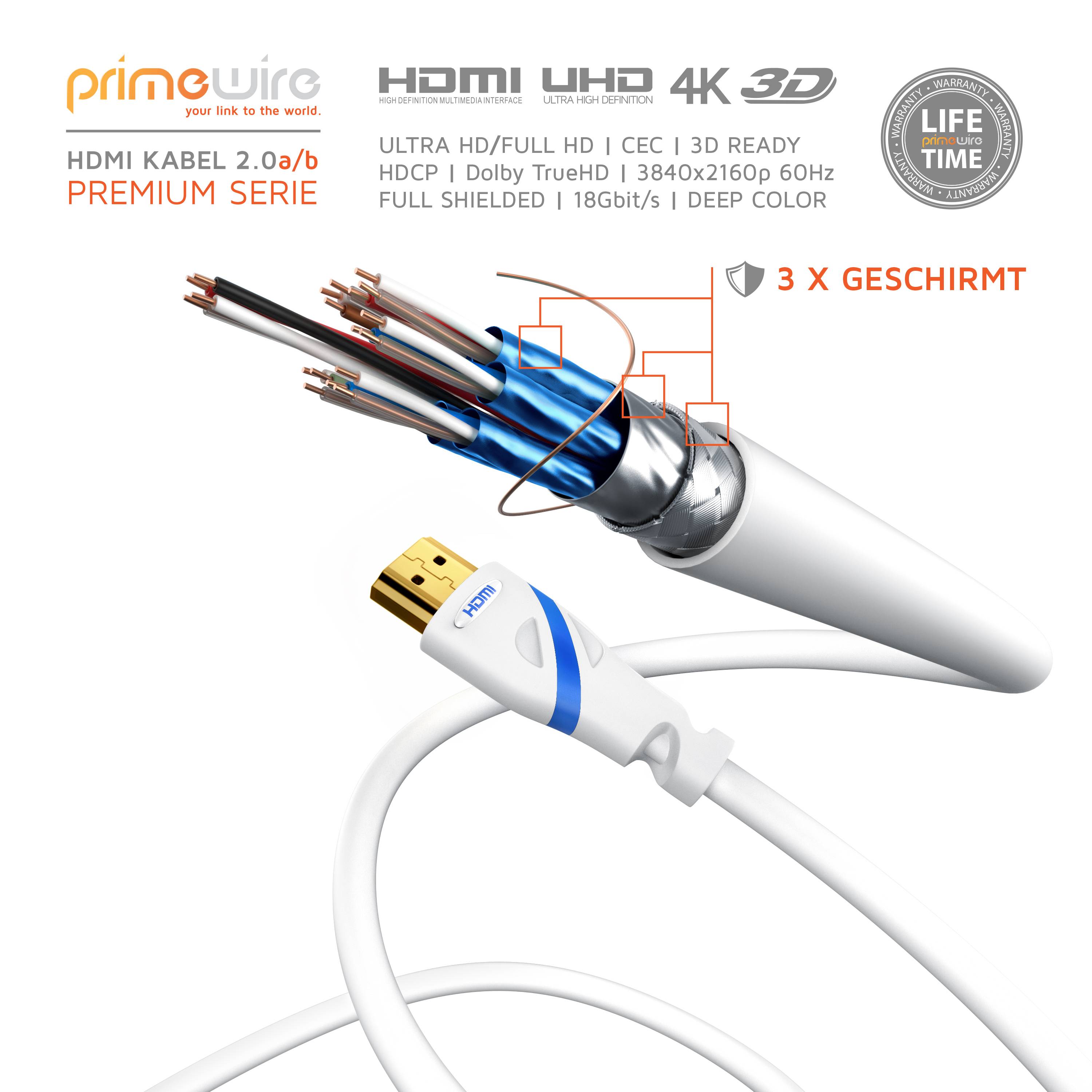 Primewire 8k HDMI-Kabel 2.1, Ultra HD Highspeed 4K 60Hz, Full HD, 3D, ARC, 18 GBit/s, HDMI Typ A - 2m-3