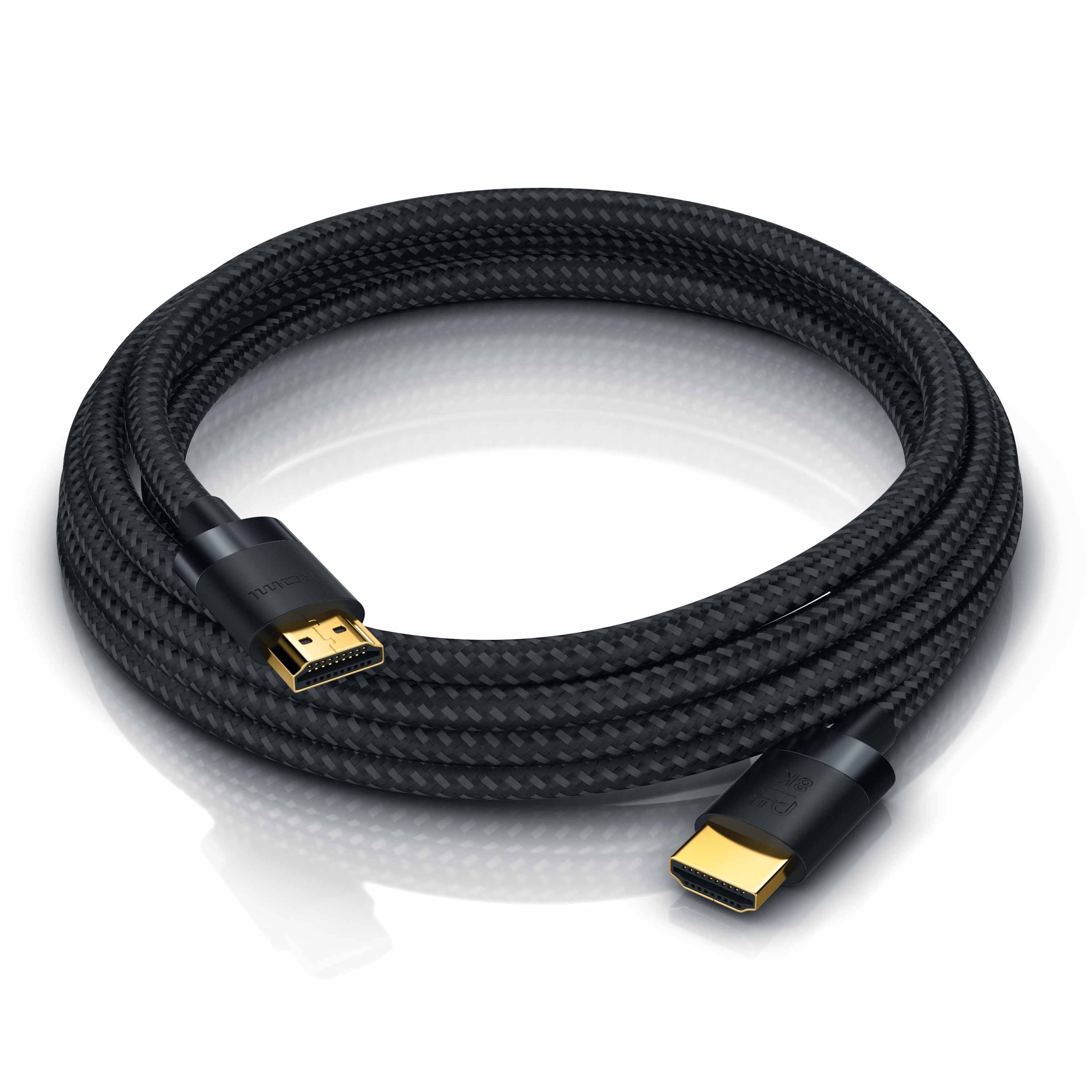 Primewire - 2m High Speed 8K HDMI Kabel 2.1, Ethernet ARC 3D 4K Ultra HD 7680x4320 @ 120 Hz HDTV Full HD, Schwarz-1