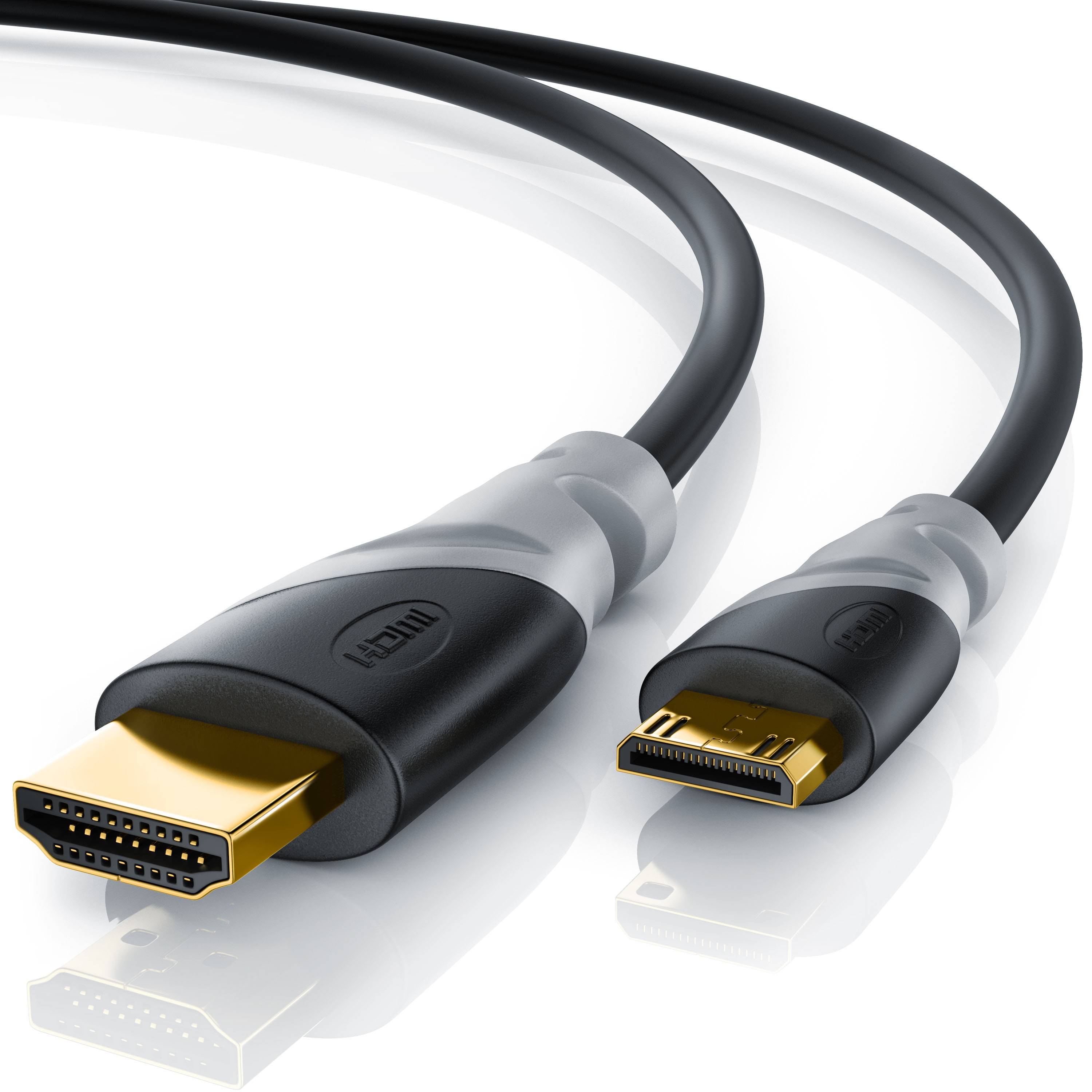 CSL HDMI Typ C (Mini) 2.0 zu HDMI Typ A Kabel, Ultra HD, UHD, 2160p, 4k bei 30 Hz, 1080p, 3D, Ethernet - 5m-0