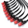 CSL 10x Cat 6 Flachband LAN Kabel, UTP Schimung, Gigabit 1000 Mbit/s, Patchkabel Flachkabel, Netzwerkkabel - 0,5m