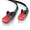 CSL Cat 6 Flachband LAN Kabel, UTP Schimung, Gigabit 1000 Mbit/s, Patchkabel Flachkabel, Netzwerkkabel - 30m