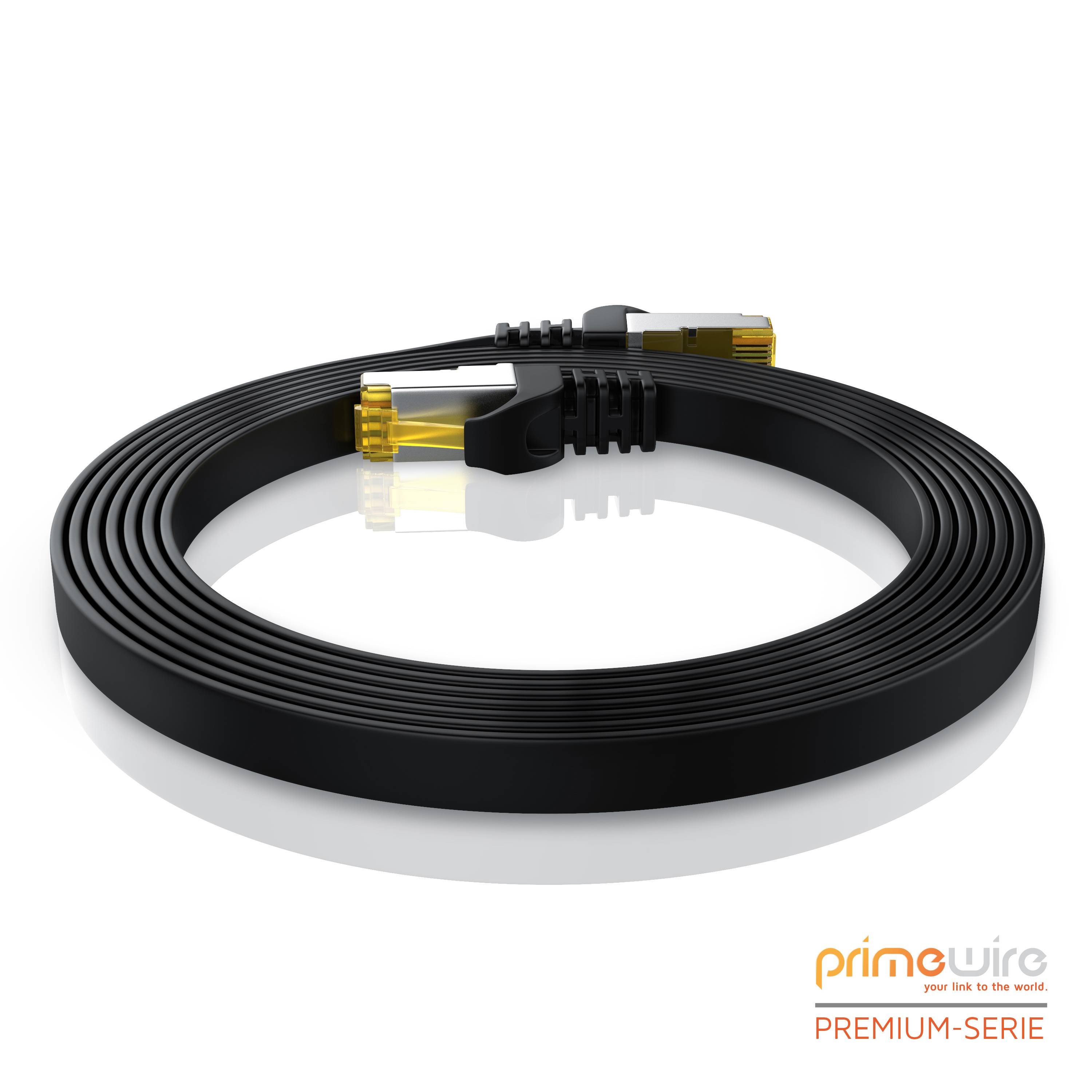 Primewire LAN-Kabel CAT.7, RJ-45 (Ethernet), CAT 7 Flachband U/FTP Gigabit Netzwerkkabel 10 Gbit/s Patchkabel - 20m-2