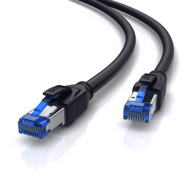 Primewire Outdoor Patchkabel - CAT 8 - mit IP66 - 40 Gbit/s Datenkabel - S/FTP PiMF Schirmung - Netzwerkkabel - 15m