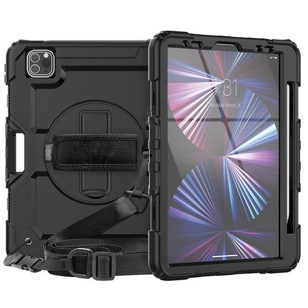 Tablethülle Apple iPad Air 11 2026 2025 2024 Hybrid 360 Grad Schultergurt Tasche