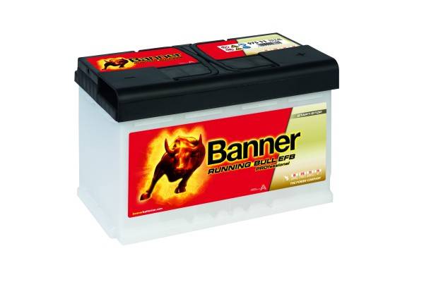 Banner EFB PRO 57511 Start-Stopp Running Bull 12V 75Ah 700A Autobatterie