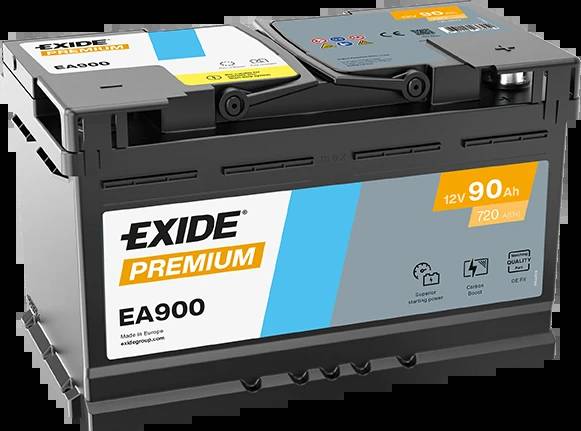 Exide EA900 Premium Carbon Boost 12V 90Ah 720A Autobatterie