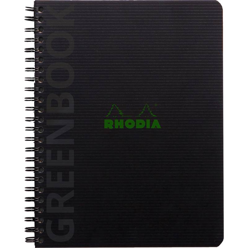 RHODIA Collegeblock GREENBOOK, DIN A5+, kariert, schwarz (8017301)-0