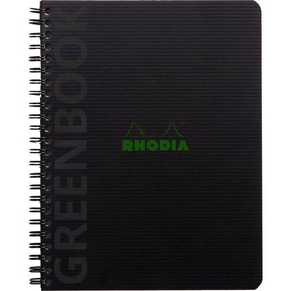 RHODIA Collegeblock GREENBOOK, DIN A5+, kariert, schwarz (8017301)