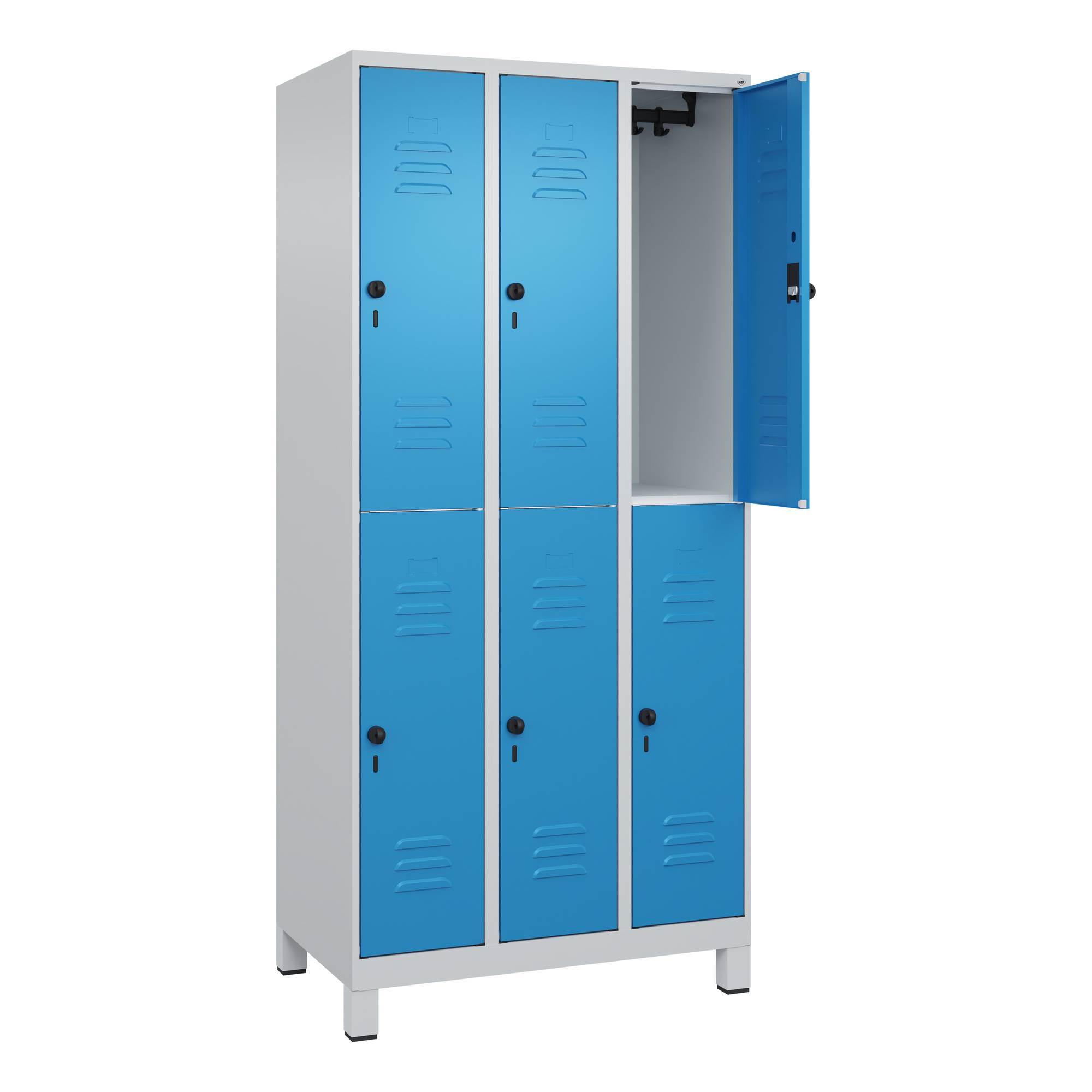 Spind Classic PLUS doppelt 3Abt 1950x900x500 lgr/lbl-0