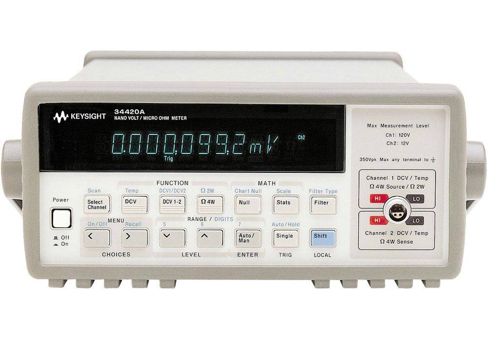 Keysight 34420A | Nanovolt- / Micro-Ohm Meter, 7½-stellig, 100 pV / 100 nΩ, 2 Kanal, RS232, GPIB-0