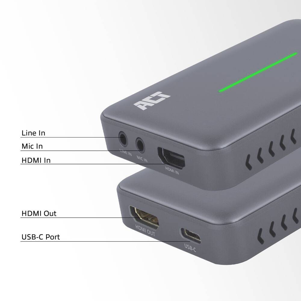ACT AC7600 USB-C Video Capture Card | HDMI 4K @ 60Hz Passthrough | 4K @ 30Hz Capture | Record and Stream-4