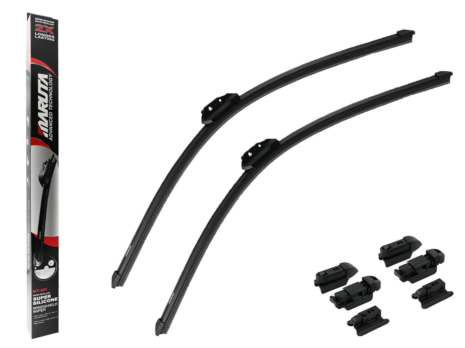 MARUTA Lotus Perl-Effekt Scheibenwischer SET 650 mm / 650 mm - universal - vorne, Aero-dynamik optimierte-0