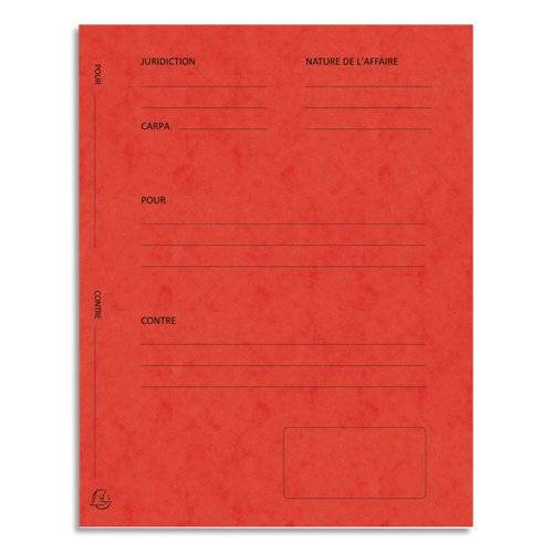 EXACOMPTA Dossiers de plaidoirie "Pour / Contre", rouge-0