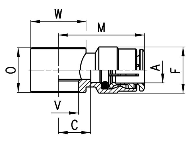 Camozzi 6610 12-1/2 Superschneller pneumatischer Steckanschluss