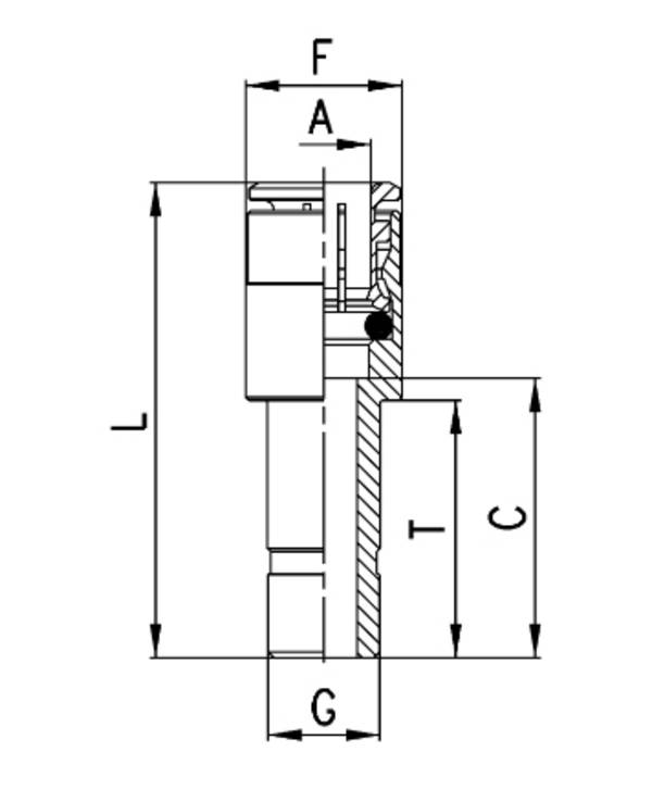 Camozzi 6800 8-12 Superschneller pneumatischer Steckanschluss
