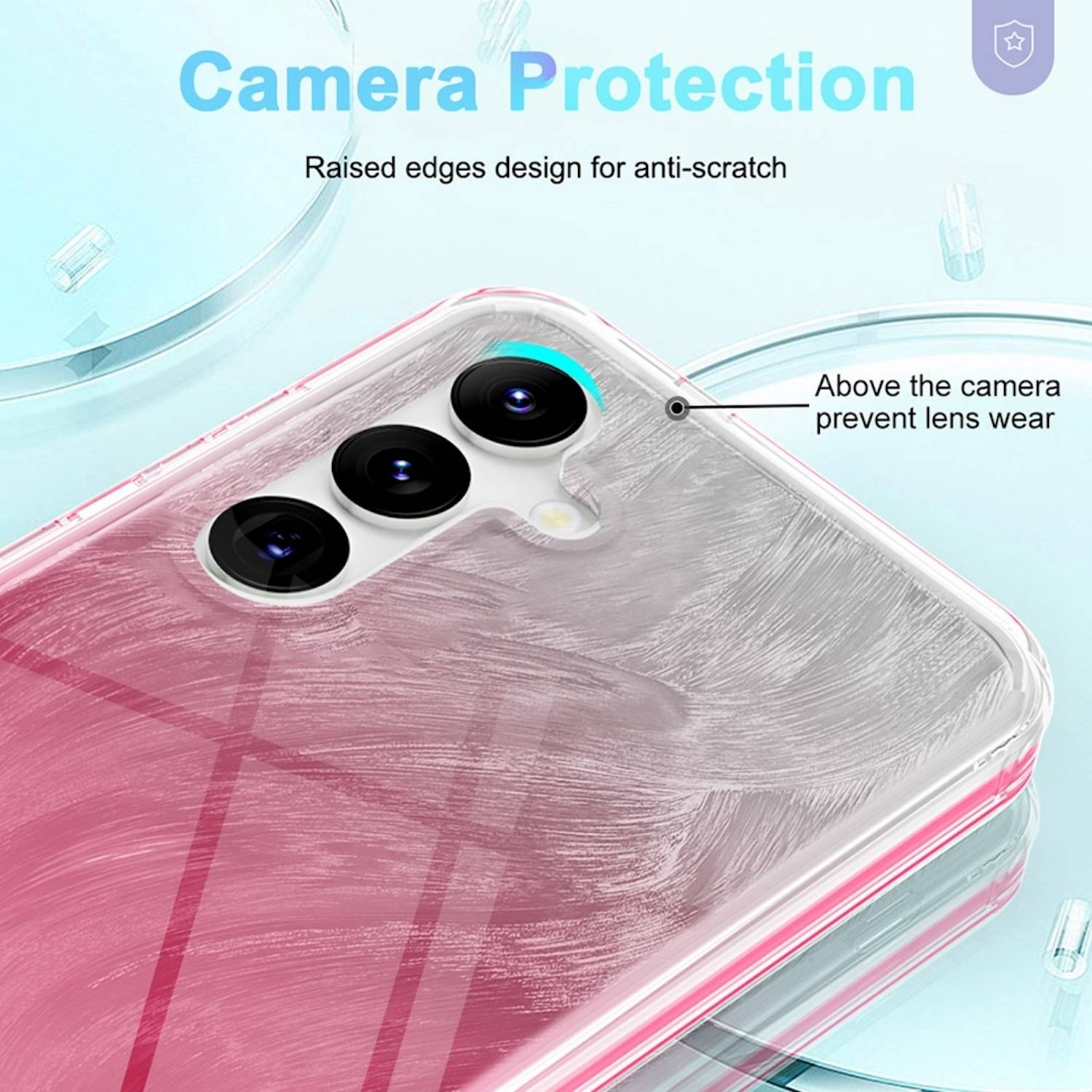 Für Samsung Galaxy S24 Feder Design Bumper Hybrid TPU PC Schutz Hülle Case Cover Rosa-3