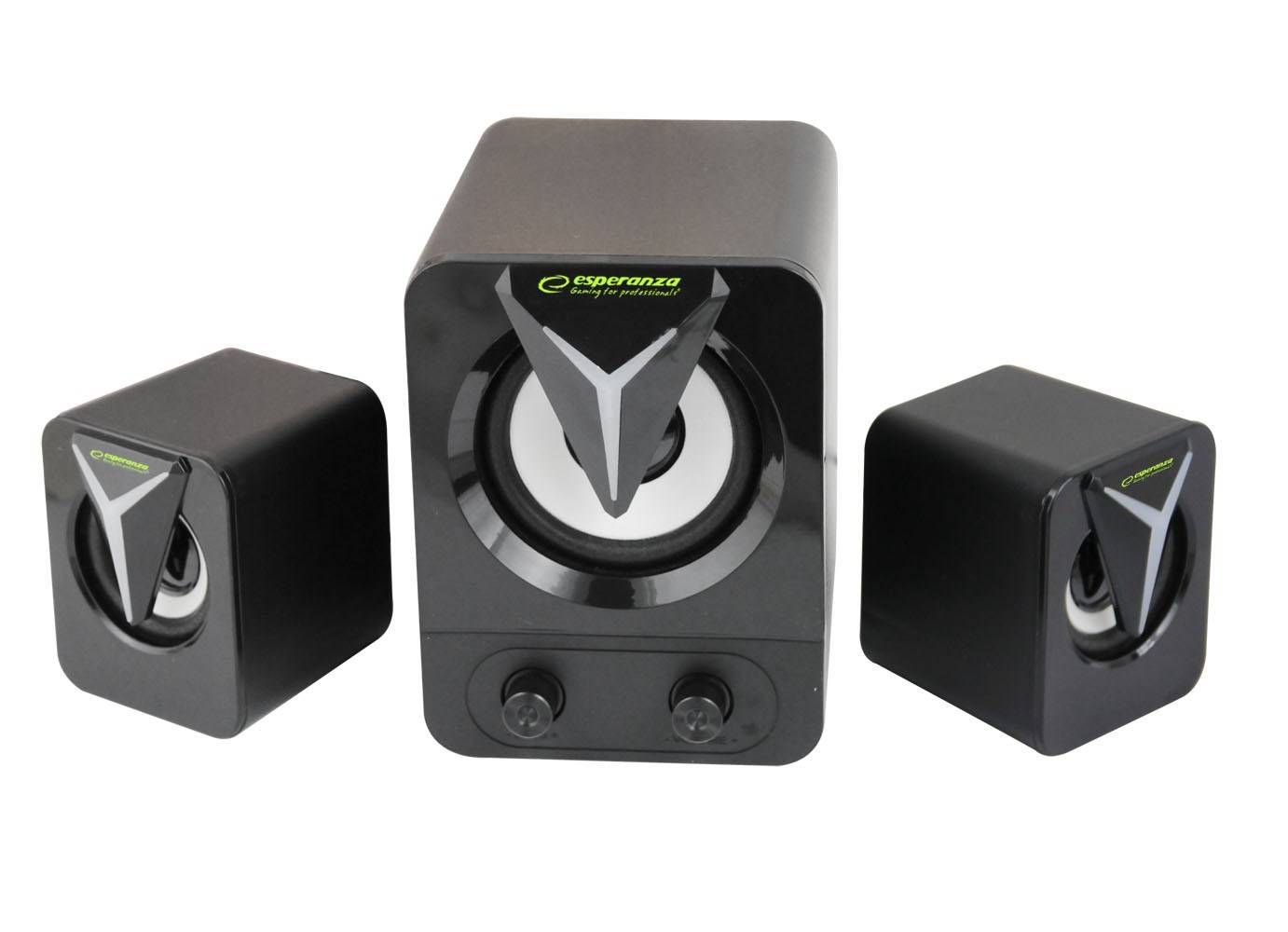 Esperanza Rainbow Soprano 2.1 LED Speakers (Black)-4