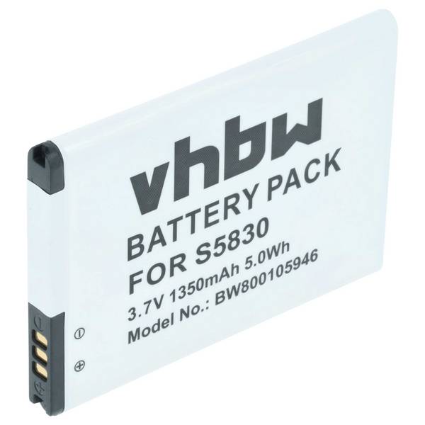 vhbw Akku kompatibel mit Samsung Galaxy GT-S7250 | Wave M, Pro GT-B751, Music, S5830, S Mini Handy Smartphone Telefon
