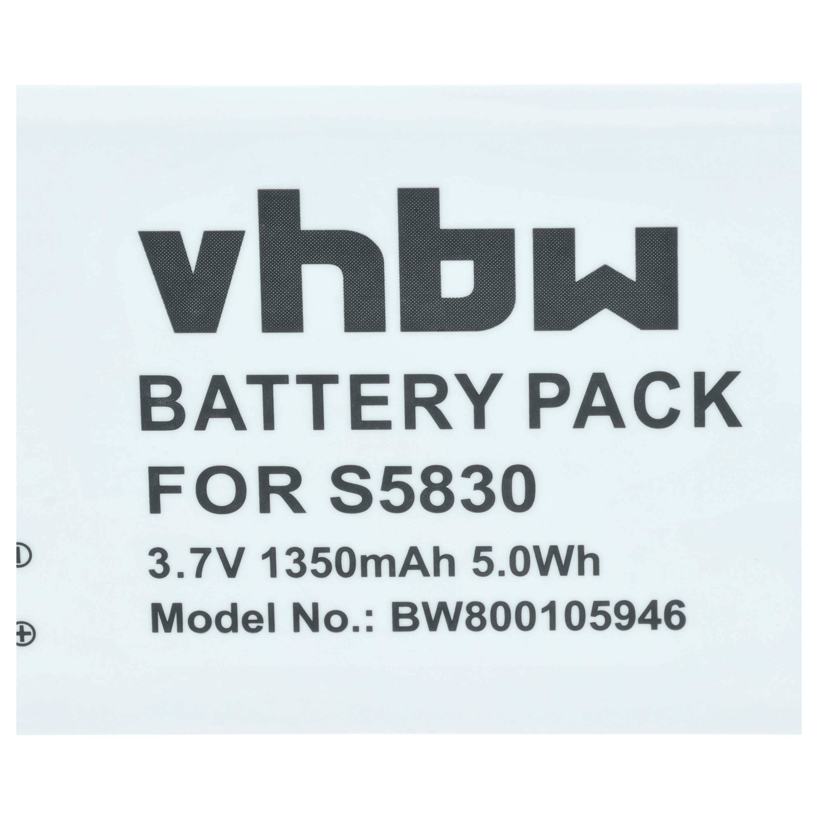 vhbw Akku kompatibel mit Samsung Galaxy GT-S7250 | Wave M, Pro GT-B751, Music, S5830, S Mini Handy Smartphone Telefon-3