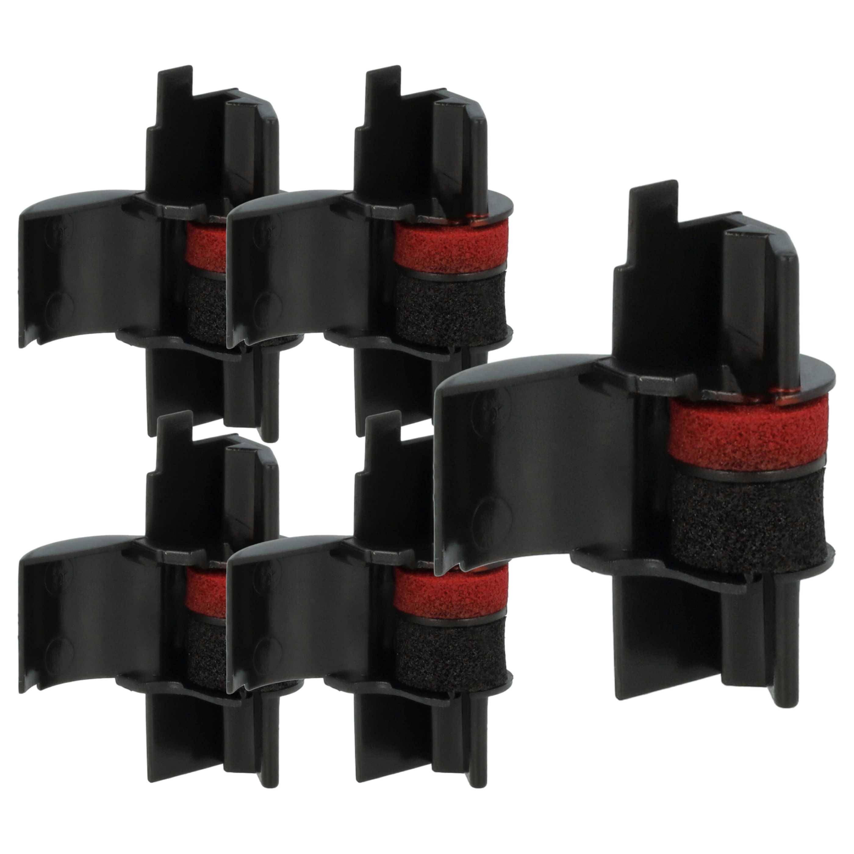 vhbw 5x Farbrolle Farbwalze Schwarz kompatibel mit Canon MP 121 LTS/MG | 120 MG-ES II, 12D Taschenrechner-0