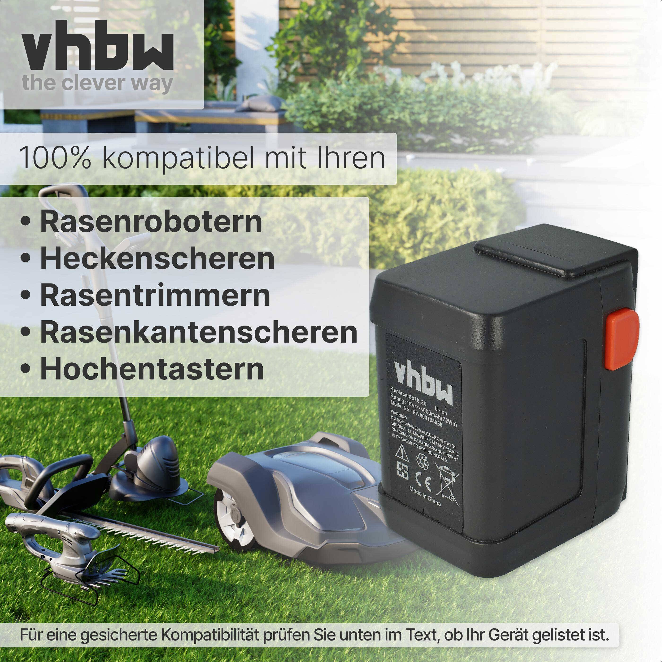 vhbw 3x Akku kompatibel mit Gardena AccuJet 18-Li Grasschere | Strauchschere (4000mAh 18V Li-Ion)-1