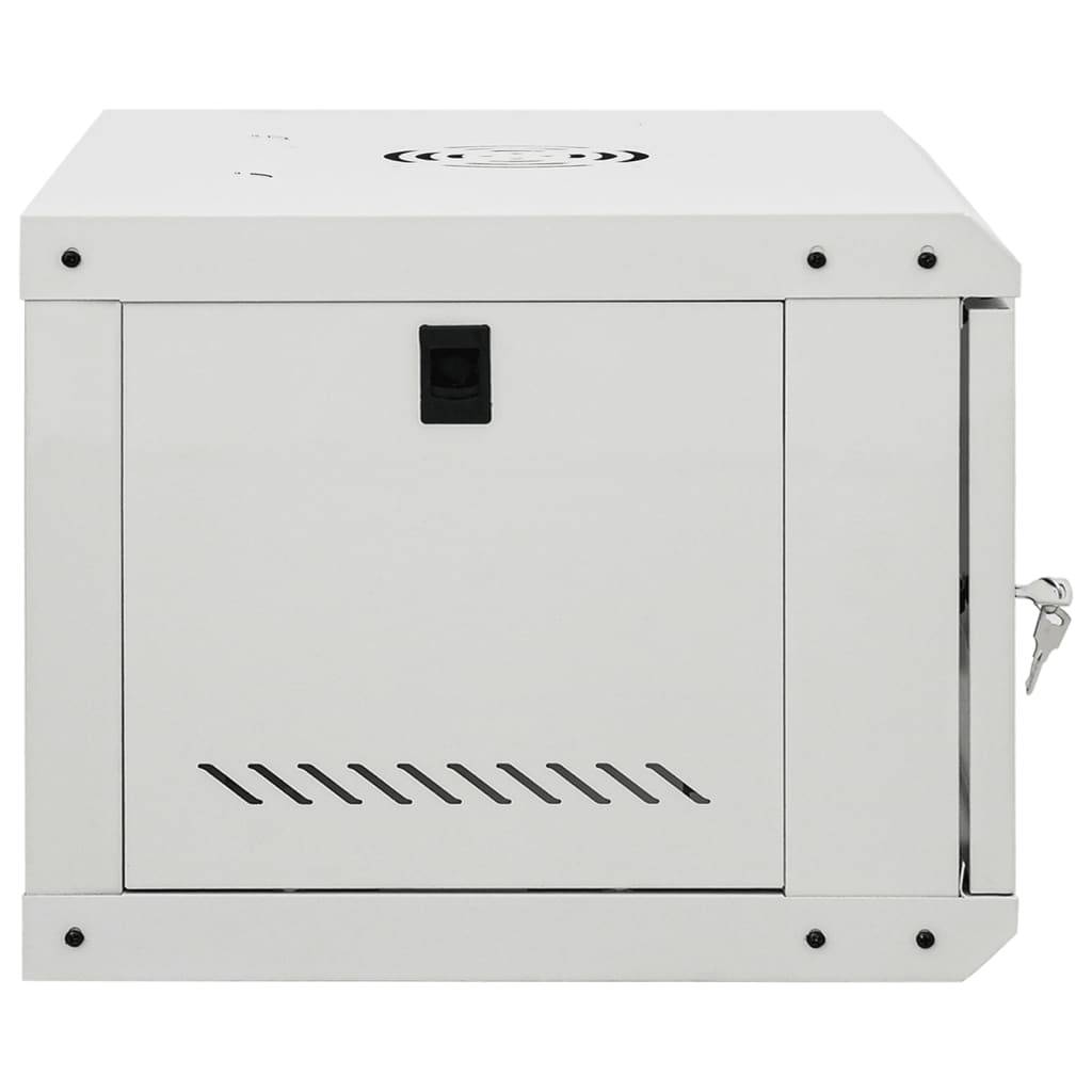 vidaXL 6HE Wandmontierter Netzwerkschrank 19" IP20 53x40x30 cm-3