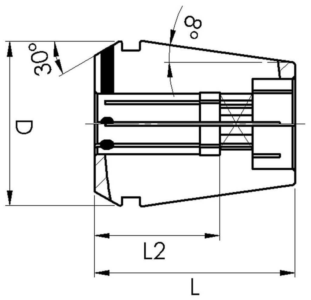 Spannzange abgedichtet mit Vierkant GERC32- 9mm FAHRION-1