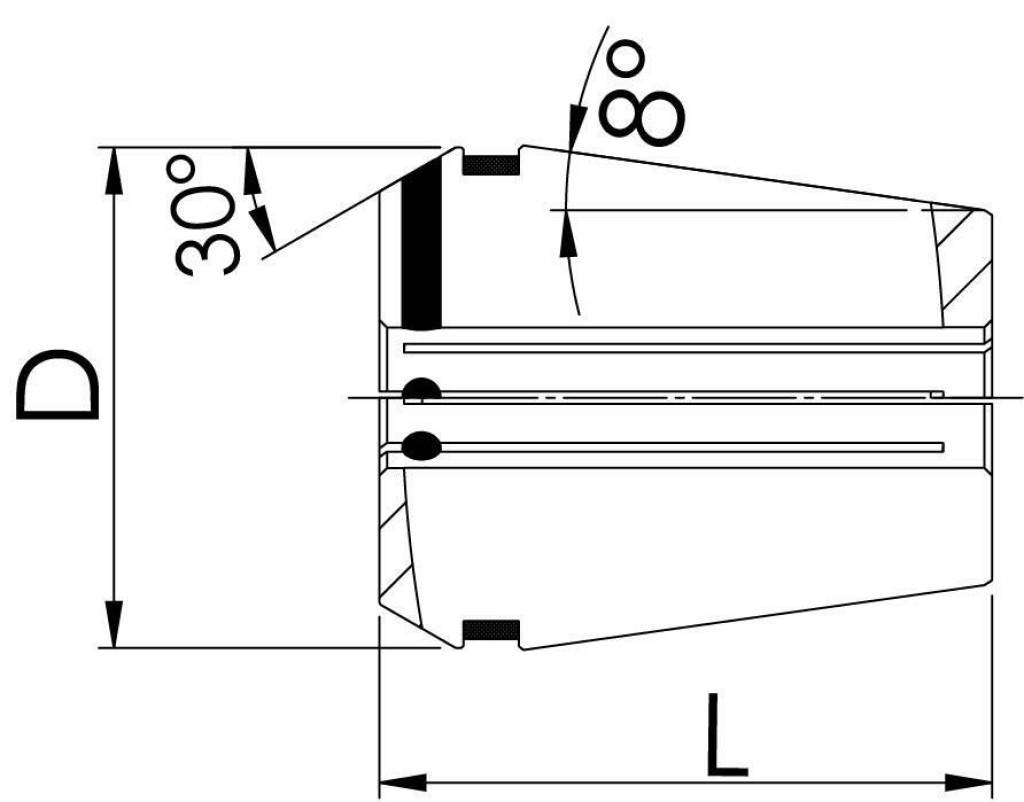Spannzange 429E Innenkühlung GERC25 16mm FAHRION-1
