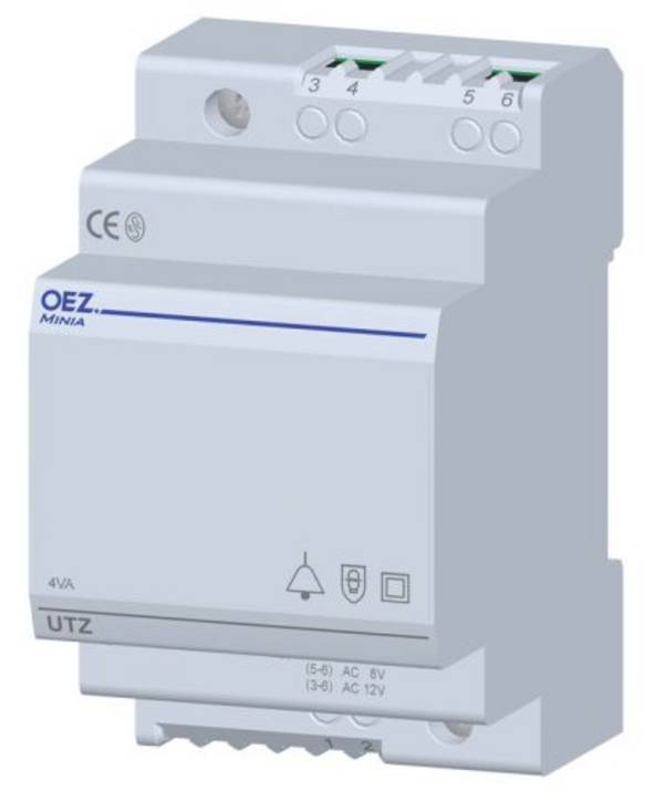 4 VA Klingeltransformator / transformiert von AC 230V in AC 6V, 8V und 12V, kurzschlussfeste Ausführung