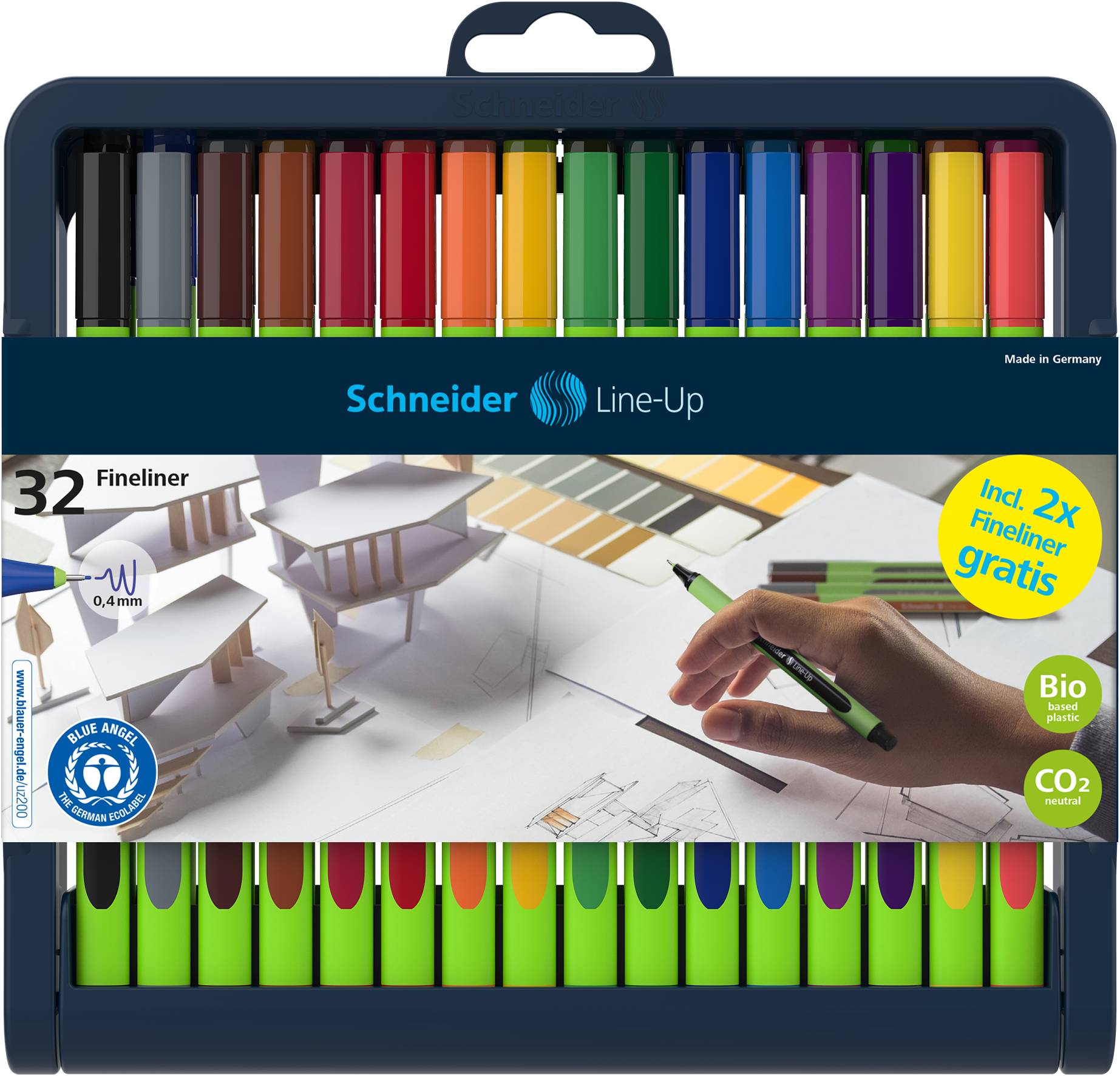 Fineliner Line-Up 32er Stiftebox, farbig sortiert-4