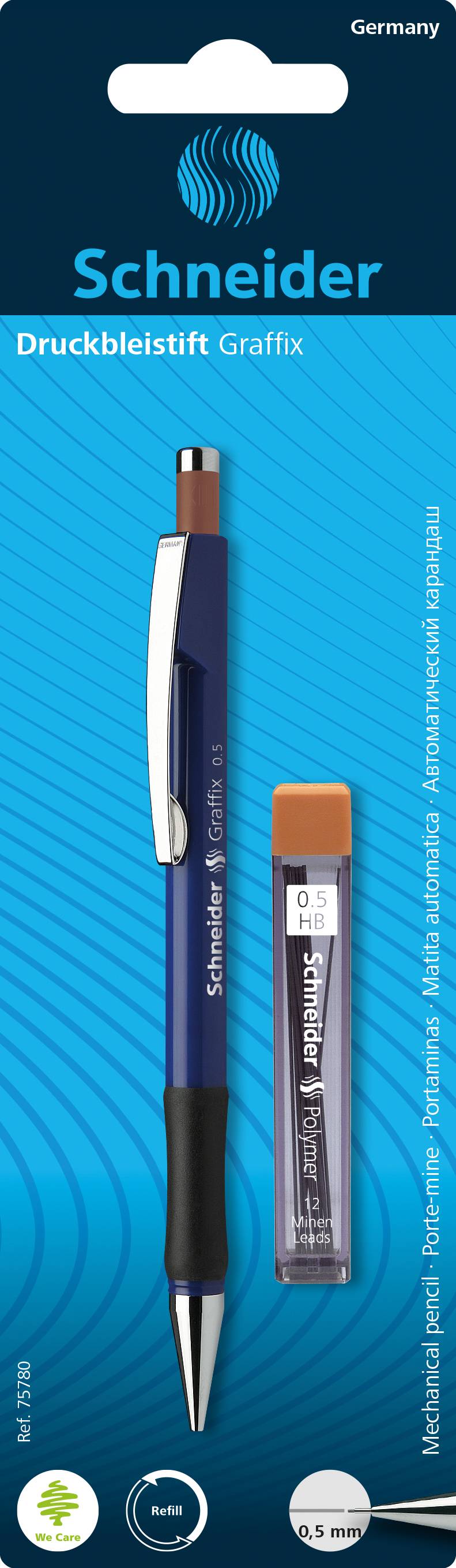 Druckbleistift Graffix +Ersatzminen Blisterkarte mit 1 Stück-3