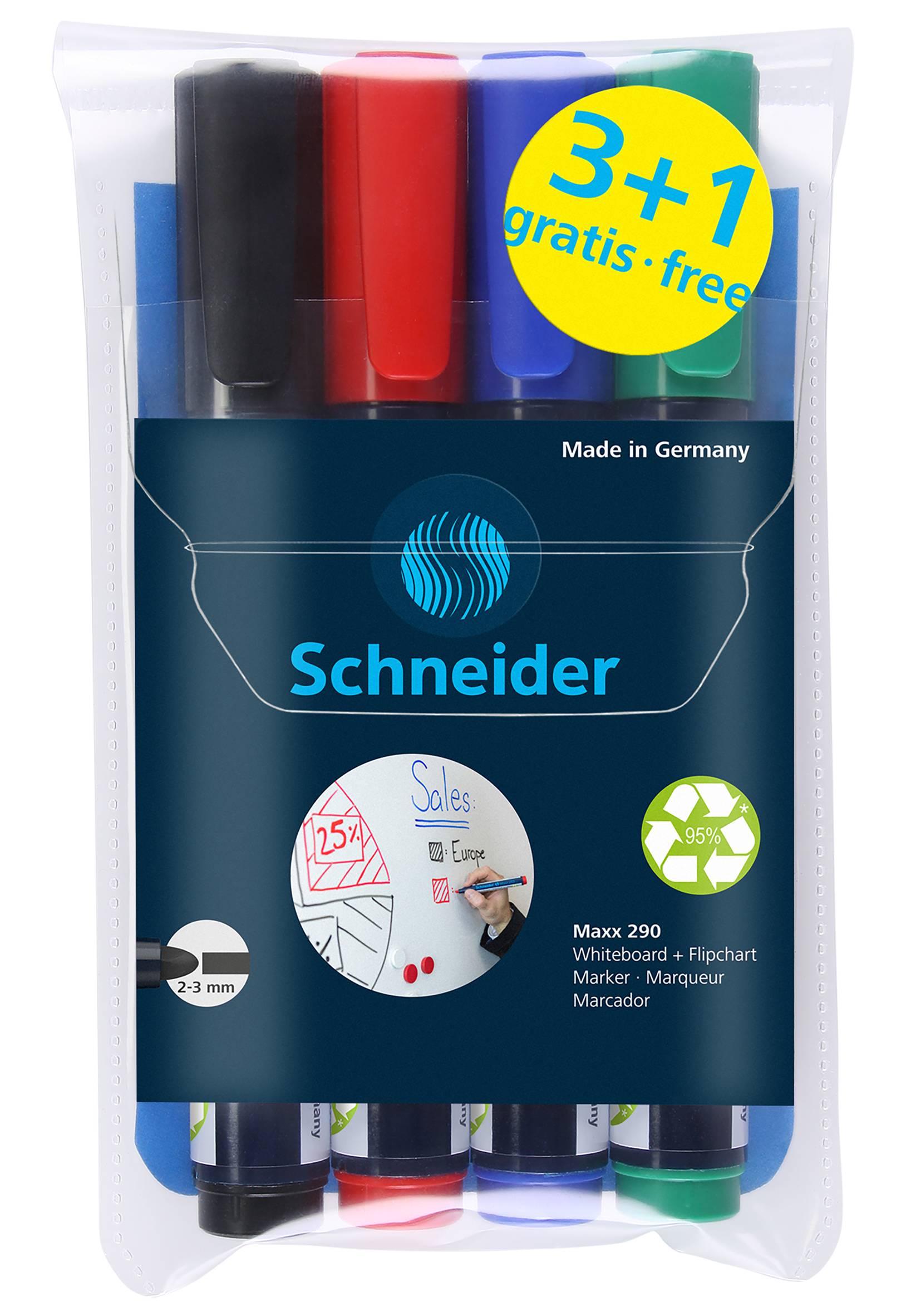 Whiteboard-Marker Maxx 290 4er Etui sortiert, 3+1 Aktion-3