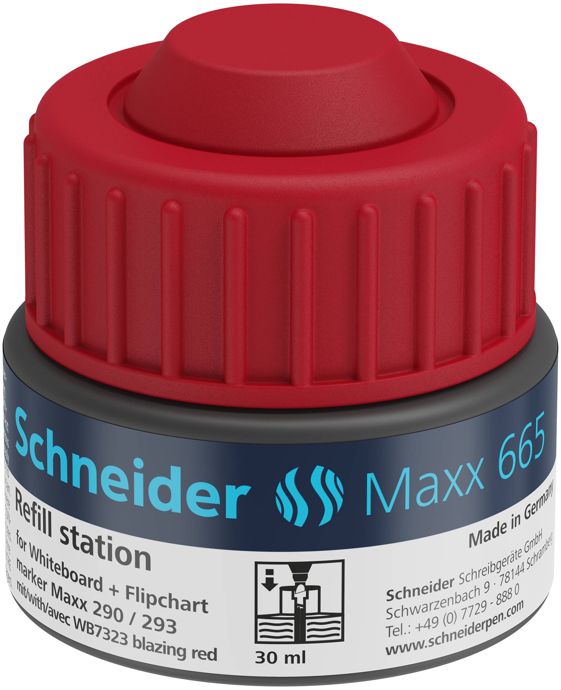Refill Station Maxx 665, 30ml rot, für Marker Maxx 290/293-3