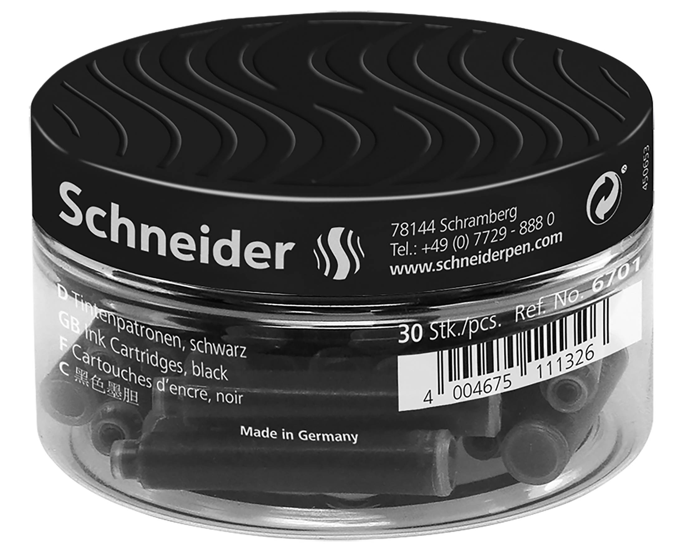Standard-Tintenpatronen schwarz, Runddose mit 30 Stück-3