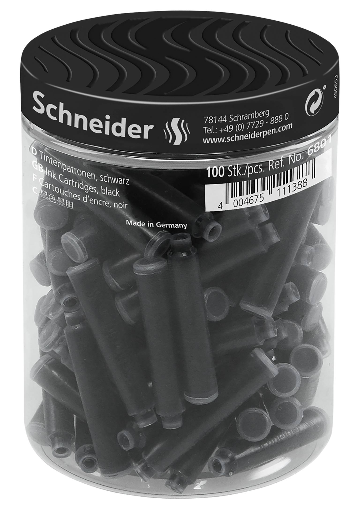 Standard-Tintenpatronen schwarz, Runddose mit 100 Stück-3