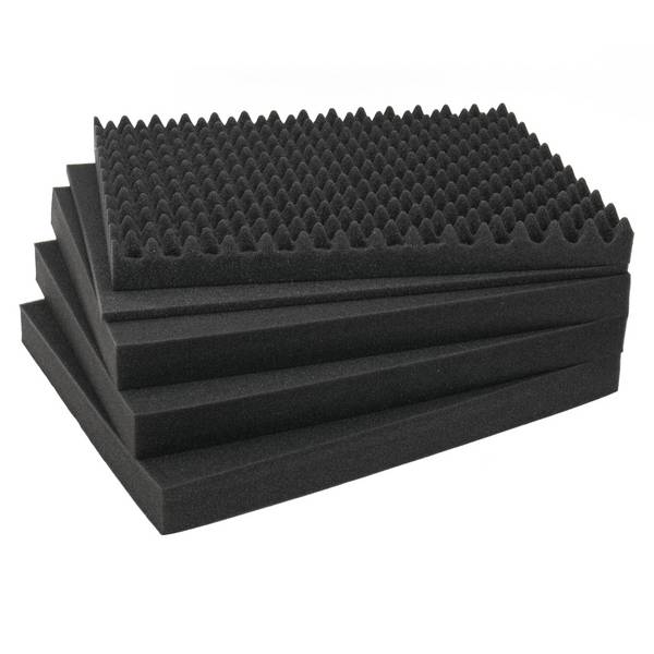 HMF ODR100 Koffereinlagen mit Rasterschaumstoff für Outdoor-Fotokoffer, 5er Set, 51 x 35 cm