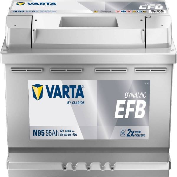 VARTA N95 Blue Dynamic EFB 12V 95Ah 850A Autobatterie Start-Stop 595 500 085-0