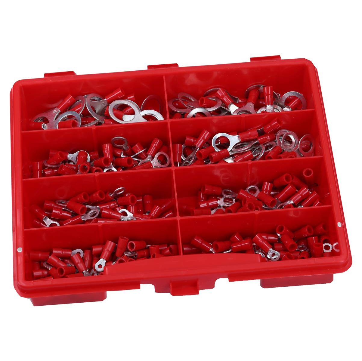 360 Quetschverbinder Sortiment Kasten Box Ringkabelschuh Set isoliert 0,25-1,5mm² I Industriequalität-0