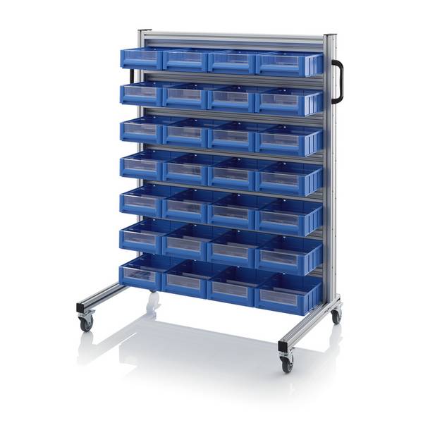 Systemwagen für Regalkästen, Abmessungen B x T x H, 112 x 65 x 135 cm