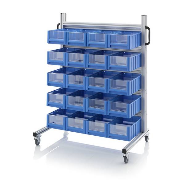Systemwagen für Regalkästen, Abmessungen B x T x H, 112 x 65 x 135 cm