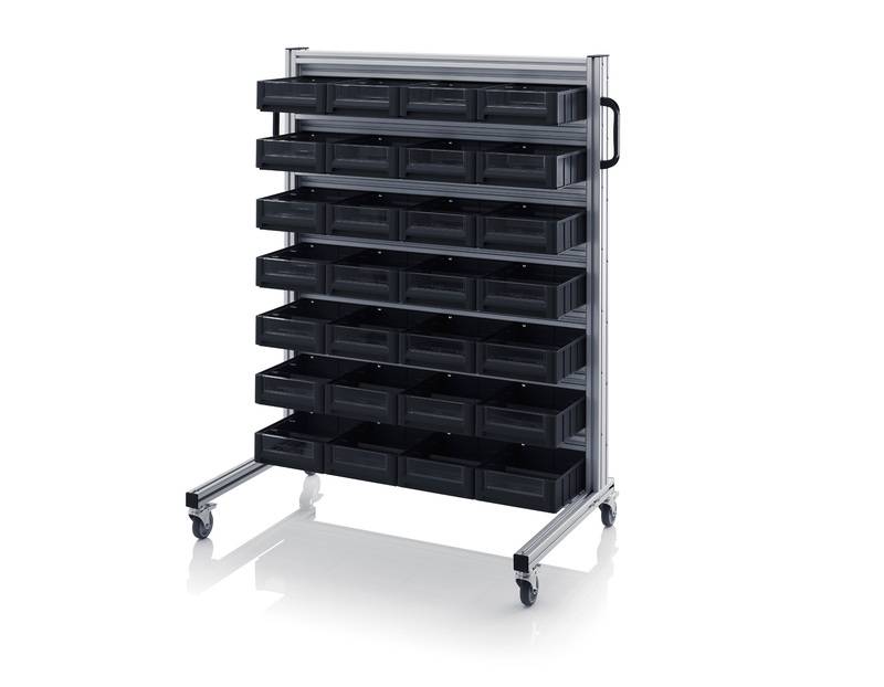 ESD-Systemwagen für Regalkästen, Abmessungen B x T x H, 112 x 65 x 135 cm-0