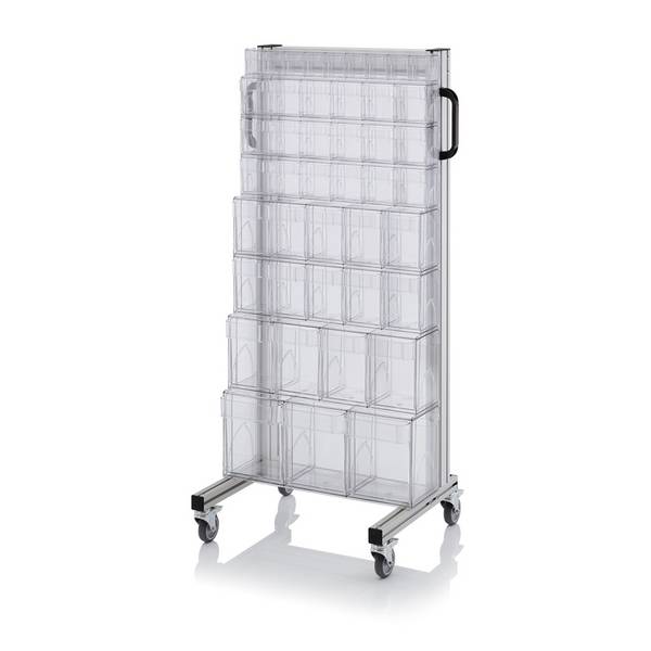 Systemwagen für Kippkästen, Abmessungen B x T x H, 69 x 45 x 134 cm