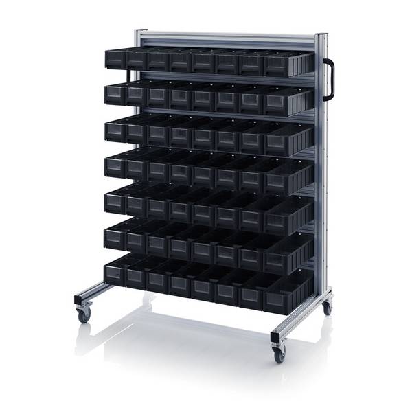 ESD-Systemwagen für Regalkästen, Abmessungen B x T x H, 112 x 65 x 135 cm