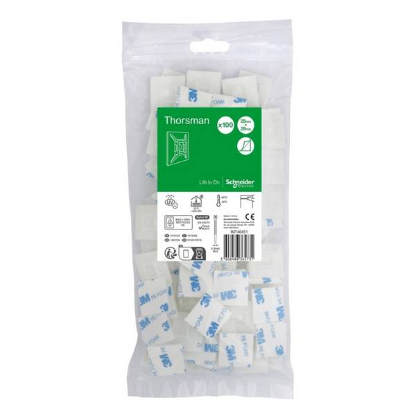 APC Thorsman - Kabelbinderbasis - für Kragenbreiten von maximal 4,8 mm - Innenbereich - durchsichtig (Packung mit 100)