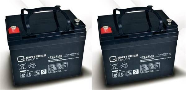 Ersatzakku für MOBILIS M33/M36 2 St. Q-Batteries 12 LCP - 36 / 12V - 36Ah Zyk...-0