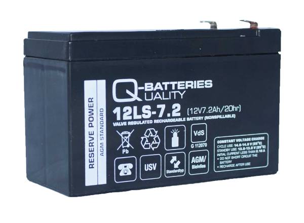 Ersatzakku für Panasonic LC-R127R2PG1 12V 7,2Ah AGM Batterie VdS-0